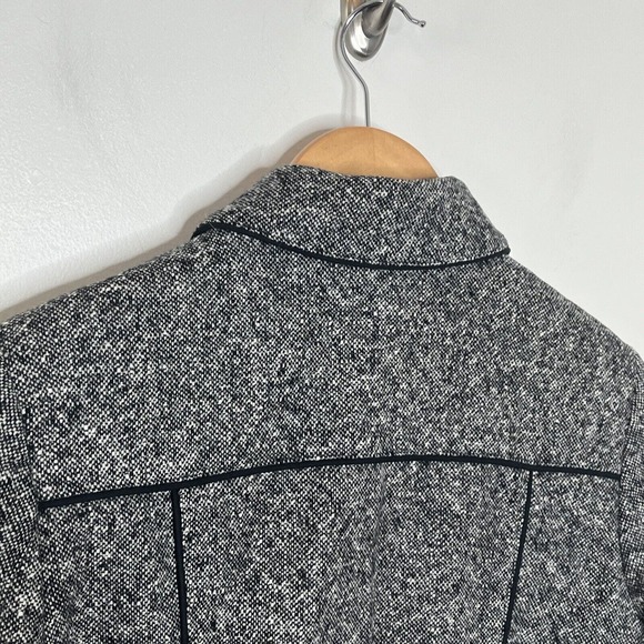 KORS Michael Kors Wool Tweed Blazer Black And White Women’s Size 2 - Picture 8 of 10
